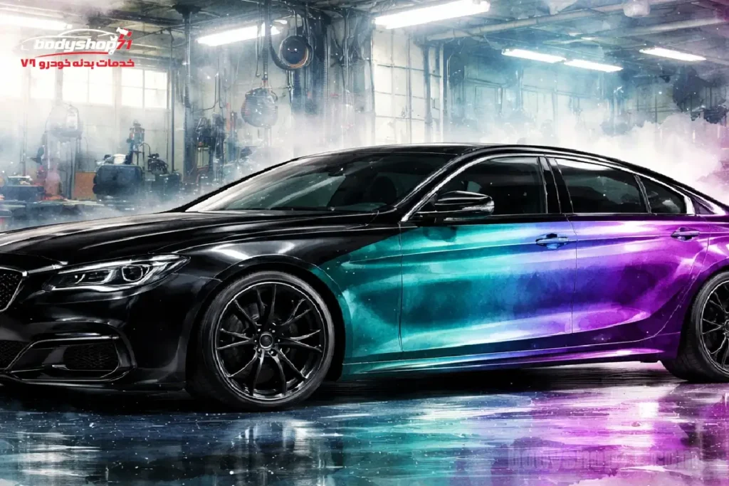 نمونه کار آب رنگ ماشین خارجی