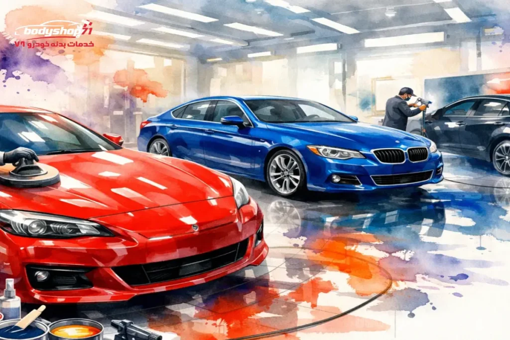 هزینه آبرنگ ماشین